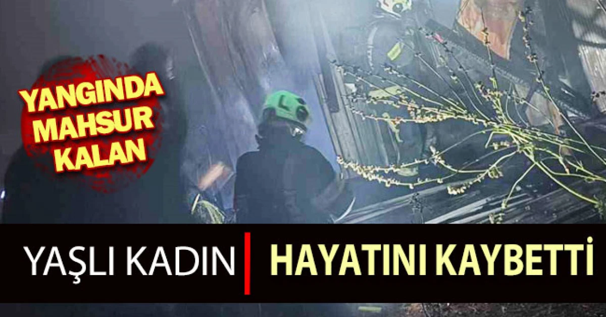 Yangında mahsur kalan yaşlı kadın hayatını kaybetti