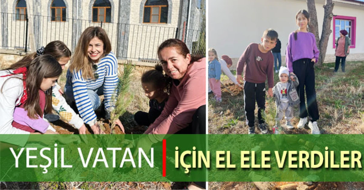 Yeşil Vatan İçin Kadınlar ve Çocuklar Fidan Dikti